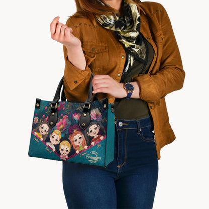 Best Grandma Mom Ever - Personalized Grandma Leather Handbag