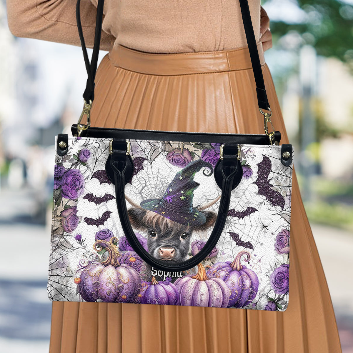 A Little Witch - Personalized Leather Handbag