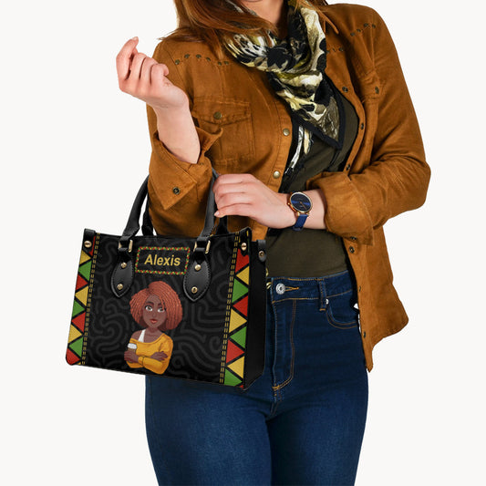 Dope Black Queen - Personalized African American Leather Handbag