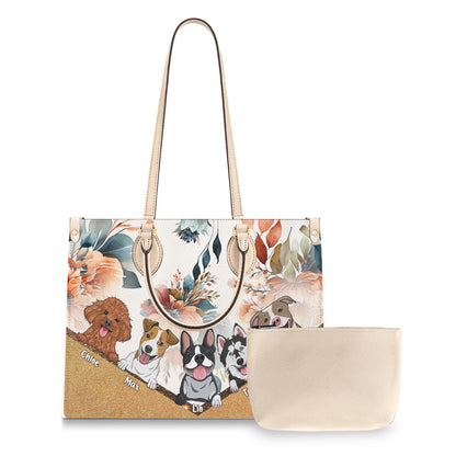 Life Is Better With Dogs - Personalized Dog Leather Handbag