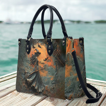 Happy Halloween - Personalized Mother Leather Handbag