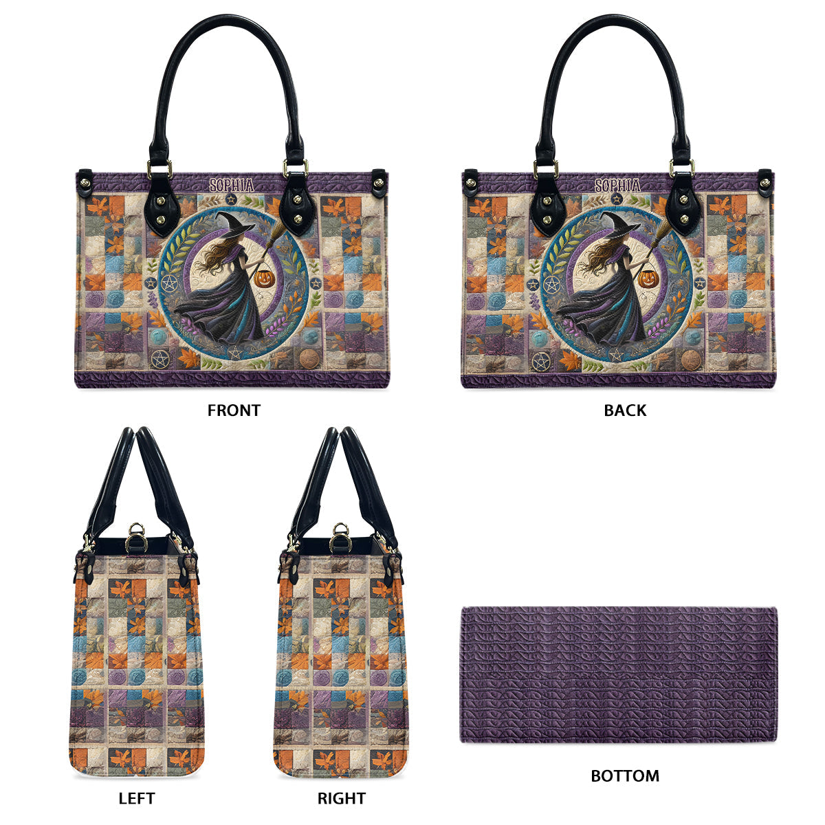 Beautiful Witch - Personalized Witch Leather Handbag