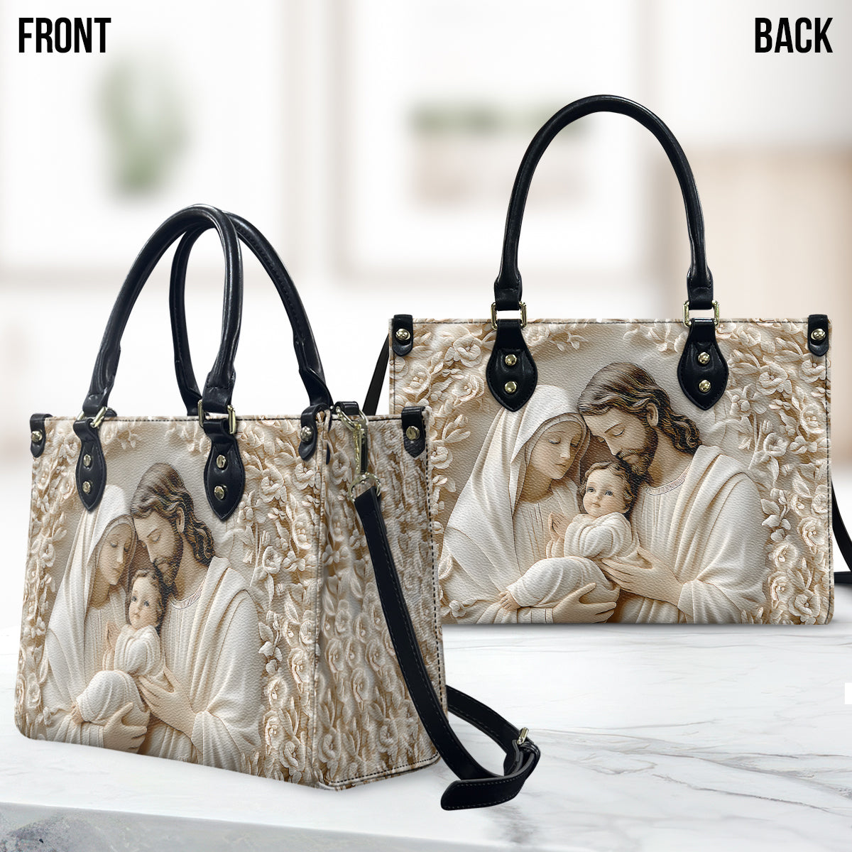The Holy Family - Christian Leather Handbag