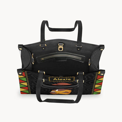 Dope Black Queen - Personalized African American Leather Handbag