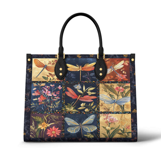 Leather Bag Dragonfly Wings of Elegance