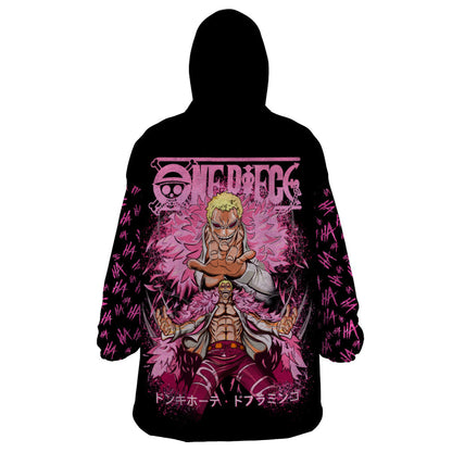 Donquixote Doflamingo Wearable Blanket Hoodie One Piece Design DT02