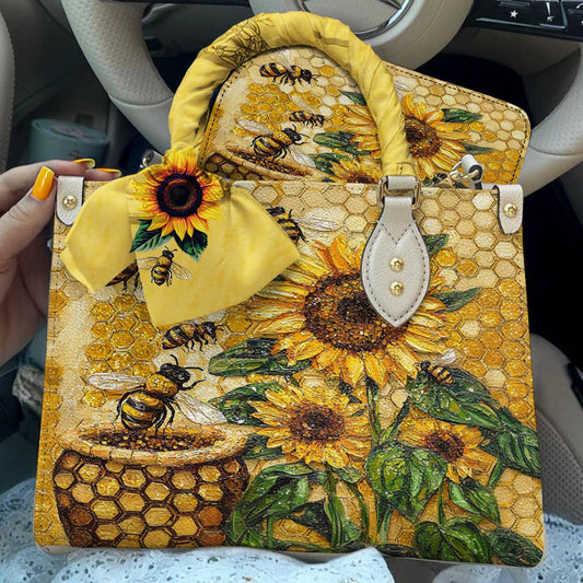 Leather Bag Bee Sunshine