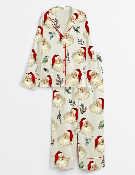 Women's Christmas Santa Long Sleeve Pajama Set