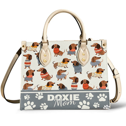 Dachshund Leather Bag Doxie Mom