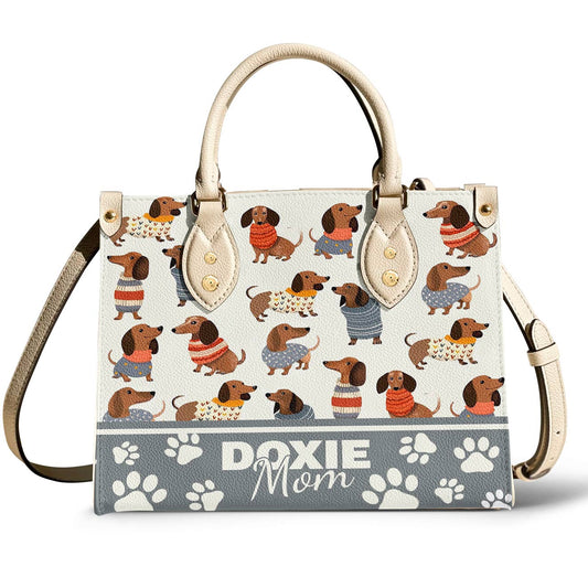 Dachshund Leather Bag Doxie Mom