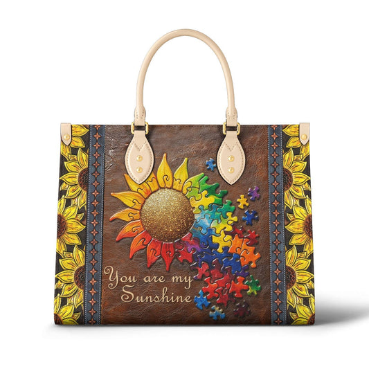 Leather Bag Autism You Are My Sunshine