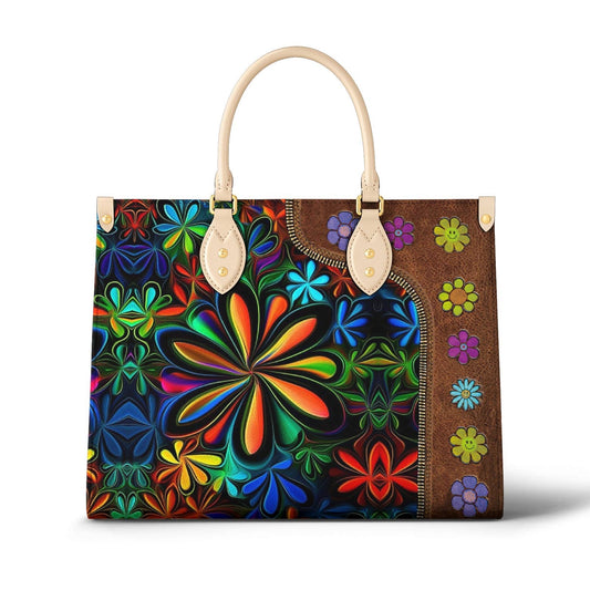 Hippie Leather Bag Flower Child