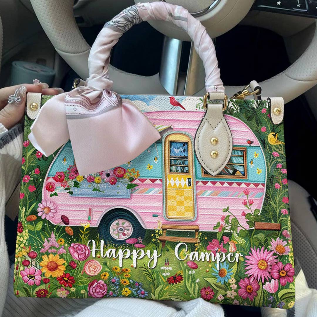 Leather Bag Happy Camper