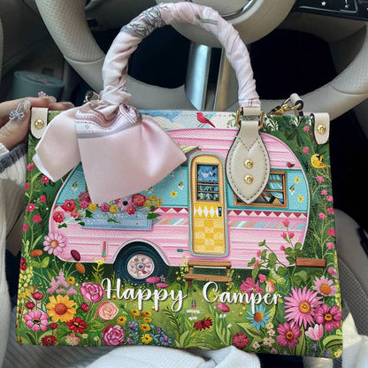 Leather Bag Happy Camper