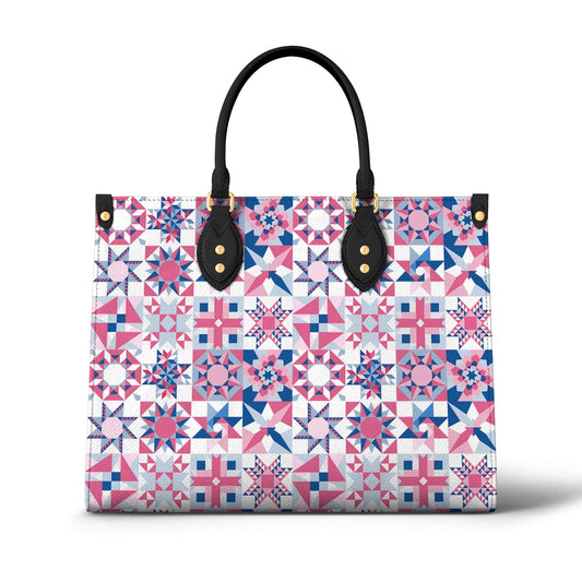 Leather Bag Complicated Quilting Blocks