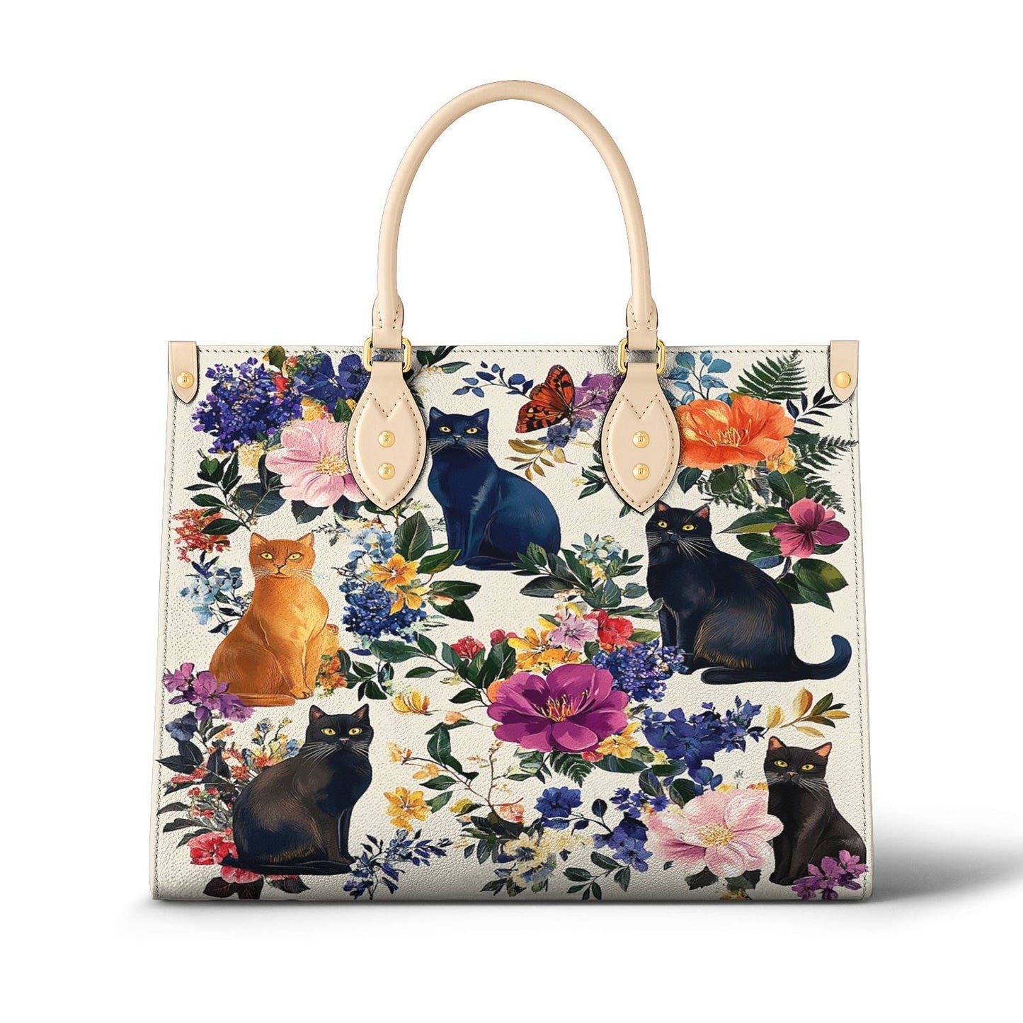 Leather Bag Botanic Purrfection