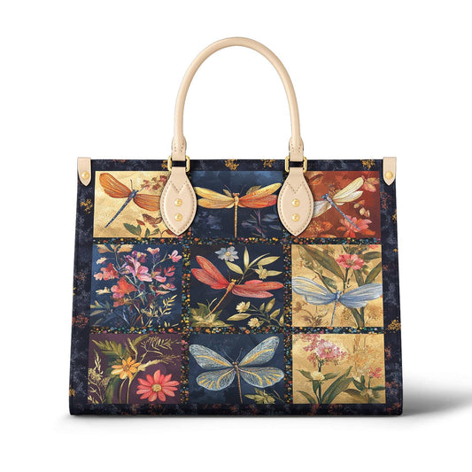 Leather Bag Dragonfly Wings of Elegance