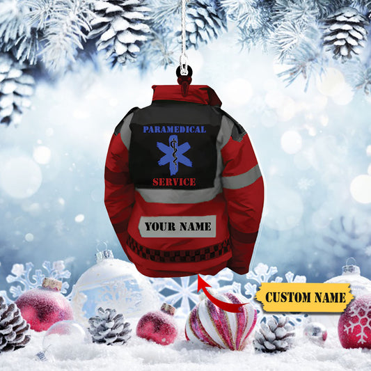 EMS EMT paramedic custom shaped acrylic ornament, Waistcoat EMT Paramedic Ornament 1, Ornament Decoration, Ornament For Gift, Ornament Christmas