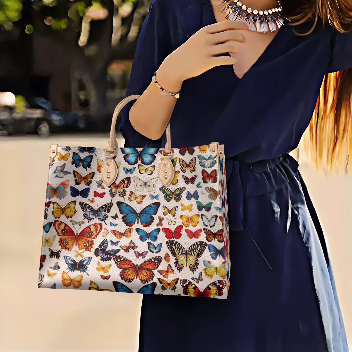 Leather Bag Butterfly Kaleidoscope