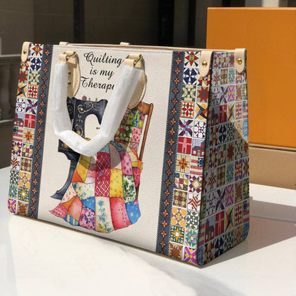 Leather Bag Quilting Is My Therapy