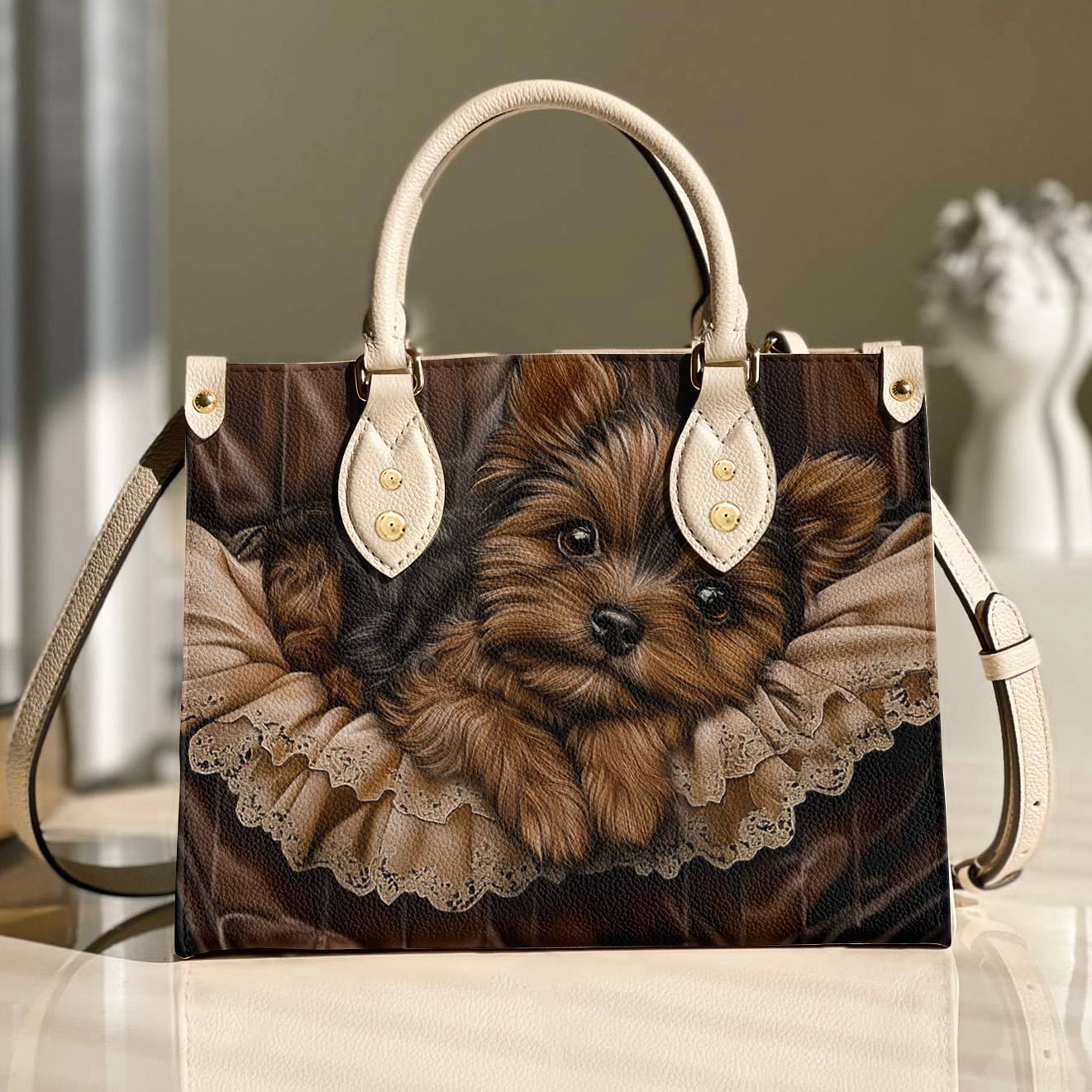 Leather Bag Snuggles & Sophistication