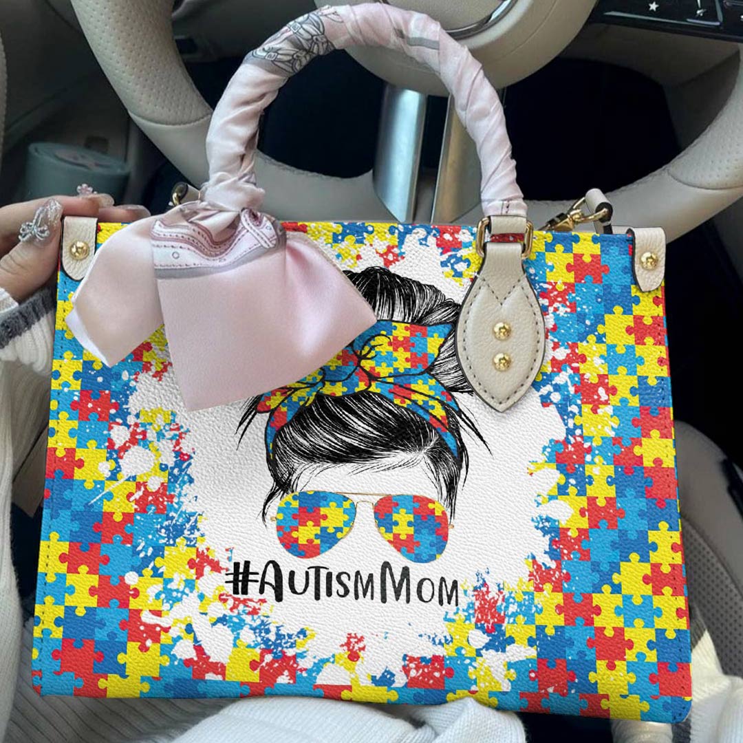 Leather Bag Autism Mom Lovely