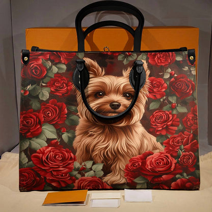 Yorkie Leather Bag Scarlet Rose Yorkie