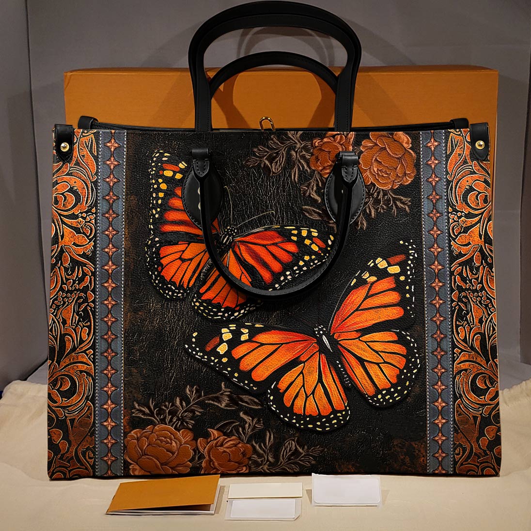 Butterfly Leather Bag Vintage Ember Wings