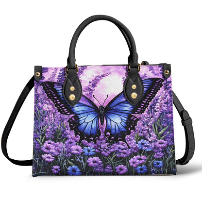 Butterfly Leather Bag Lavender Flight