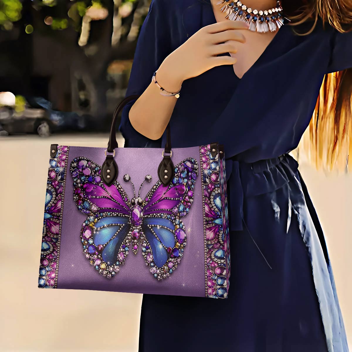 Leather Bag Violet Royalty