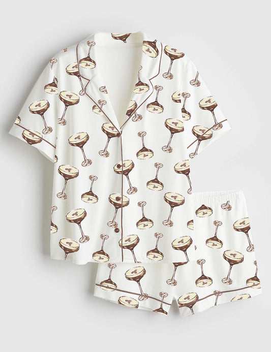 Women's Espresso Martini Satin Pajama Set