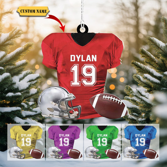 Football Custom Ornament, Christmas gift for football lover, Ornament Decoration, Ornament For Gift, Ornament Christmas