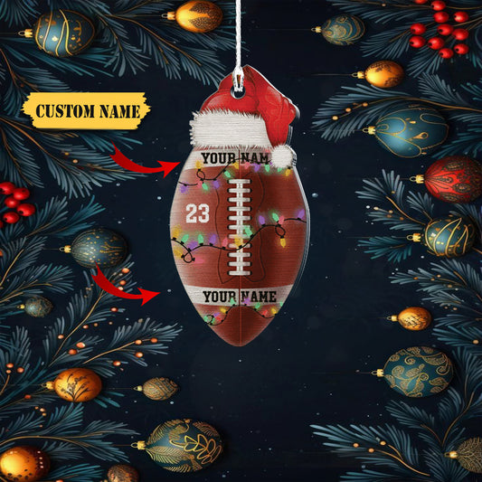 Football Custom Ornament, Christmas gift for football lover_Style 5_Pack 10 (35% OFF) 1 -1, Ornament Decoration, Ornament For Gift, Ornament Christmas