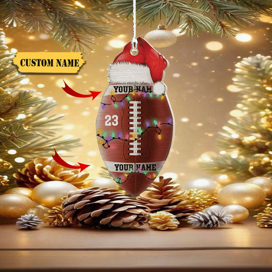 Football Custom Ornament, Christmas gift for football lover_Style 5_Pack 10 (35% OFF) 1 -1, Ornament Decoration, Ornament For Gift, Ornament Christmas