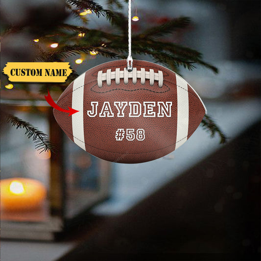Football Custom Ornament, Christmas gift for football lover_Style 6_Pack 5 (30% OFF) 1 -1, Ornament Decoration, Ornament For Gift, Ornament Christmas