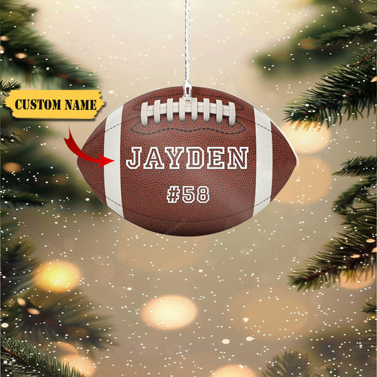 Football Custom Ornament, Christmas gift for football lover_Style 6_Pack 5 (30% OFF) 1 -1, Ornament Decoration, Ornament For Gift, Ornament Christmas