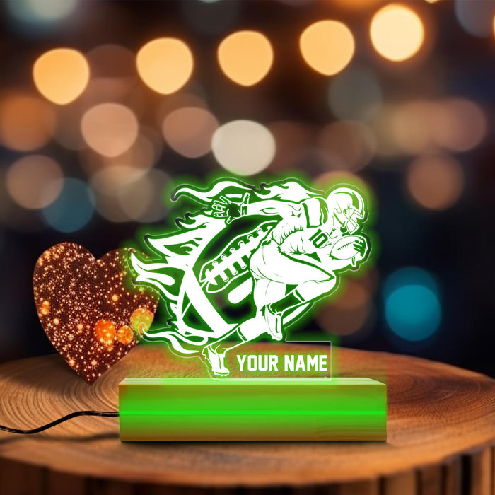 Personalized LED Football Night Light, Football Light, Football Light, Personalized Football Gift, Gift for Football player, Football Gift