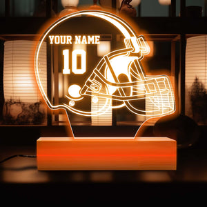 Personalized Football Helmet Night Light, Night Light Gift, Gift For Football Lover, Gift For Him, Night Light For Gift, Football Gift Idea