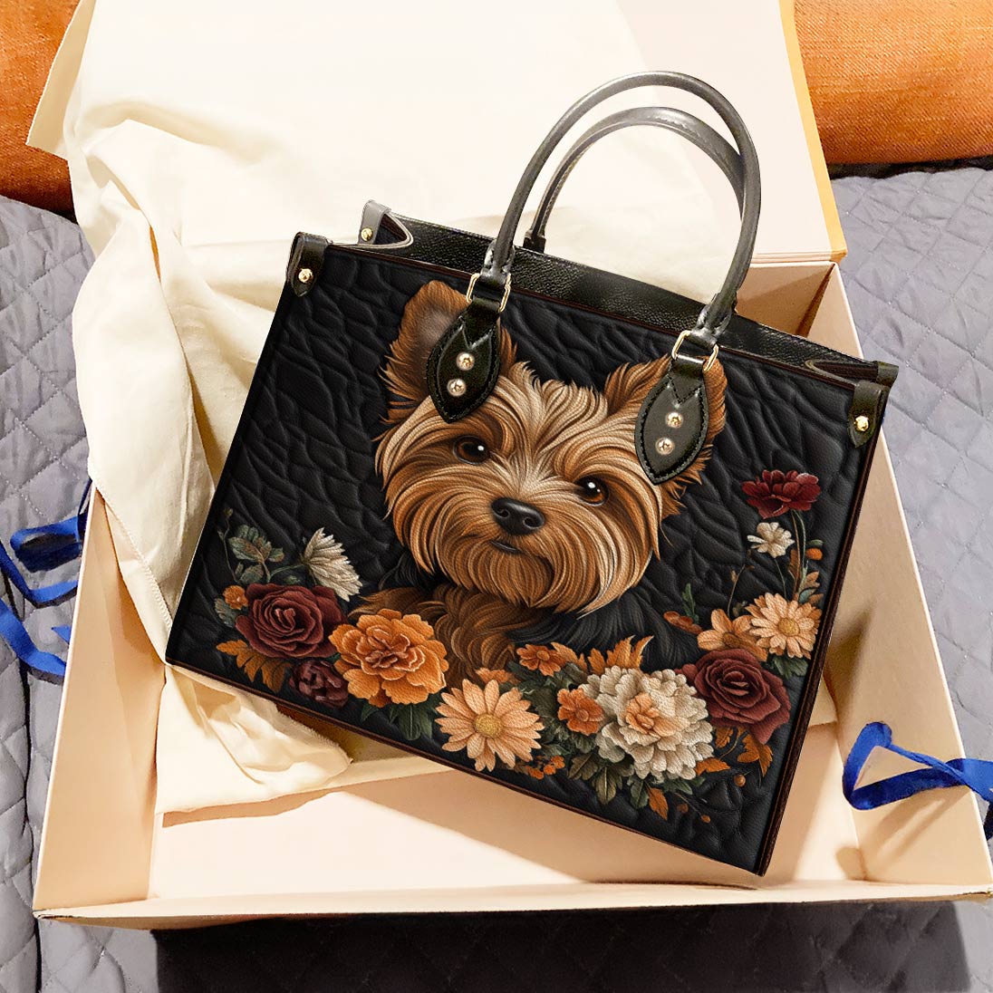 Yorkie Leather Bag Vintage Sweetheart