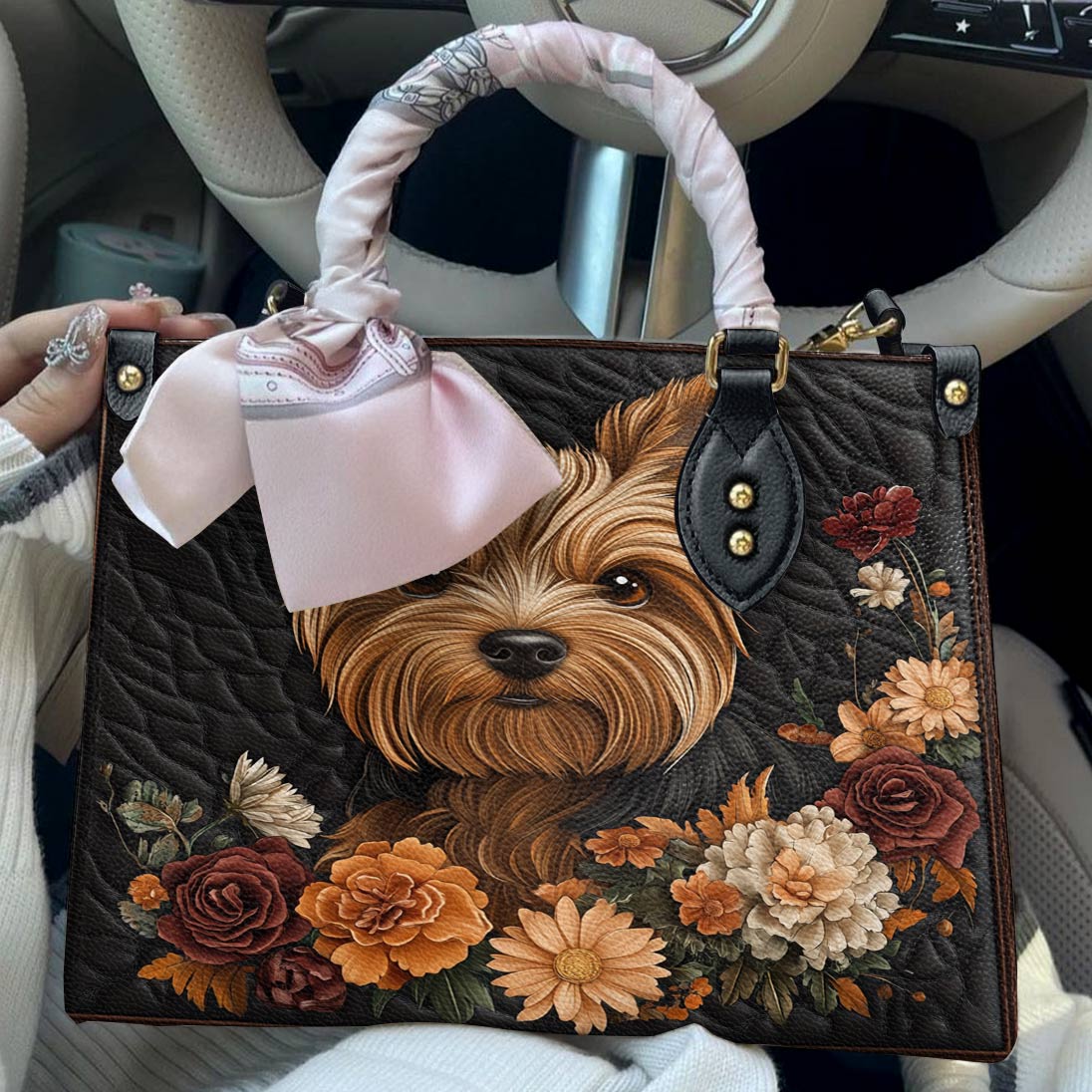 Yorkie Leather Bag Vintage Sweetheart