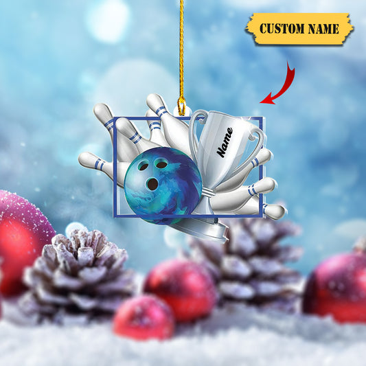 Game Name Bowling Ornament, Christmas Bowling Hanging Ornament, Bowling, Ornament Decoration, Ornament For Gift, Ornament Christmas