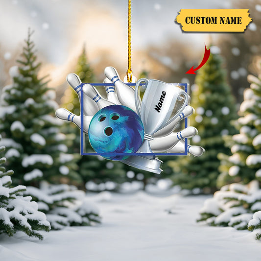 Game Name Bowling Ornament, Christmas Bowling Hanging Ornament, Bowling, Ornament Decoration, Ornament For Gift, Ornament Christmas