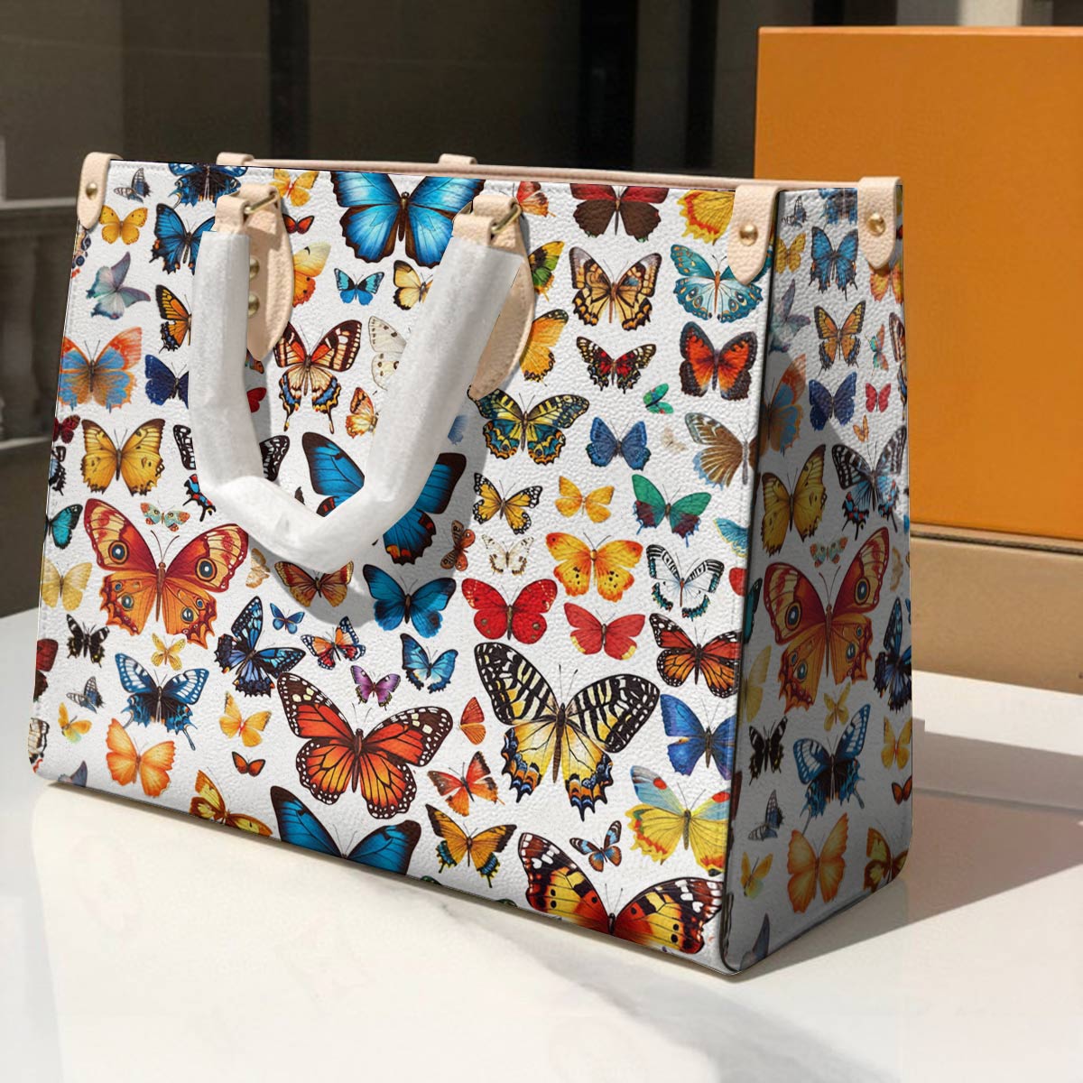 Leather Bag Butterfly Kaleidoscope