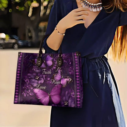 Leather Bag Faith Hope Love