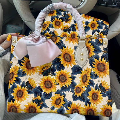 Leather Bag Twilight Sunflower