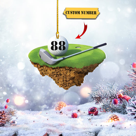 Golf - Shaped Ornament - Golf lovers Gift - Christmas ornament gift, Ornament Decoration, Ornament For Gift, Ornament Christmas