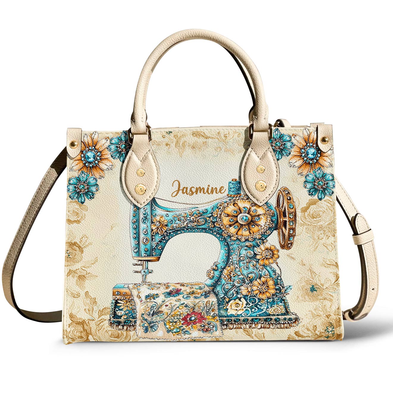 Lorva Personalized Sewing Leather Bag Baroque Bloom