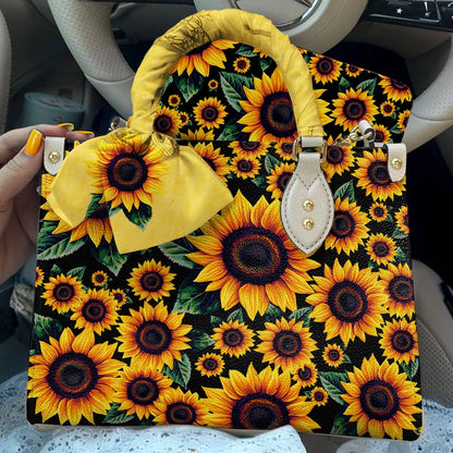 Sunflower Leather Bag Summer Eclipse