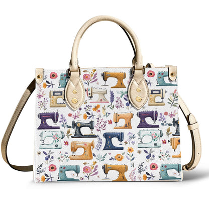 Leather Bag Floral Sewing Machines