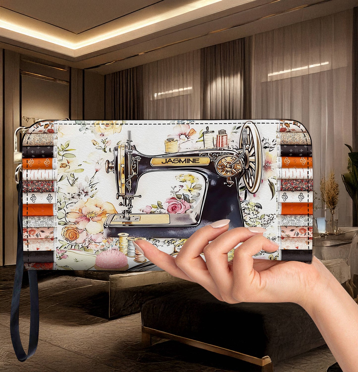 Lorva Personalized Sewing Leather Bag Vintage Bloom